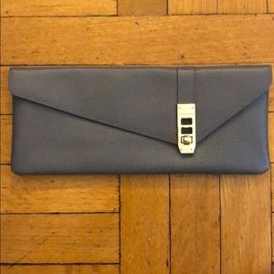 Henri Bendel grey envelope clutch